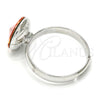 Anillo Multi Piedra 01.239.0001.4 Rodio Laminado, con Swarovski Elements Rose Peach, Pulido, Rodinado (Talla Unica)