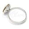 Anillo Multi Piedra 01.239.0001.5 Rodio Laminado, con Swarovski Elements Luminous Green, Pulido, Rodinado (Talla Unica)