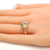 Anillo Multi Piedra 01.239.0001.10 Oro Laminado, con Light Silk Swarovski Elements, Pulido, Tono Dorado (One size fits all)