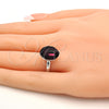 Anillo Multi Piedra 01.239.0008.3 Rodio Laminado, con Swarovski Elements Amethyst, Pulido, Rodinado (Talla Unica)