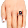Anillo Multi Piedra 01.239.0008.3 Rodio Laminado, con Swarovski Elements Amethyst, Pulido, Rodinado (Talla Unica)
