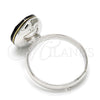 Anillo Multi Piedra 01.239.0008.3 Rodio Laminado, con Swarovski Elements Amethyst, Pulido, Rodinado (Talla Unica)