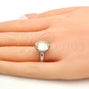 Anillo Multi Piedra 01.239.0008.6 Rodio Laminado, con Swarovski Elements Golden Shadow, Pulido, Rodinado (Talla Unica)