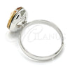 Anillo Multi Piedra 01.239.0008.6 Rodio Laminado, con Swarovski Elements Golden Shadow, Pulido, Rodinado (Talla Unica)