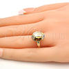 Anillo Multi Piedra 01.239.0008.7 Oro Laminado, con Golden Shadow Swarovski Elements, Pulido, Tono Dorado (One size fits all)