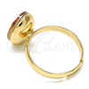 Anillo Multi Piedra 01.239.0008.7 Oro Laminado, con Golden Shadow Swarovski Elements, Pulido, Tono Dorado (One size fits all)