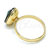 Anillo Multi Piedra 01.239.0008.9 Oro Laminado, con Emerald Swarovski Elements, Pulido, Tono Dorado (One size fits all)
