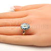 Anillo Multi Piedra 01.239.0008.10 Oro Laminado, con Blue Shade Swarovski Elements, Pulido, Tono Dorado (One size fits all)