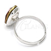 Anillo Multi Piedra 01.239.0011.3 Rodio Laminado, con Swarovski Elements Antique Pink, Pulido, Rodinado (Talla Unica)