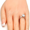 Anillo Multi Piedra 01.239.0004.1 Rodio Laminado, con Swarovski Elements Crystal, Pulido, Rodinado (Talla Unica)