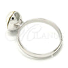 Anillo Multi Piedra 01.239.0004.1 Rodio Laminado, con Swarovski Elements Crystal, Pulido, Rodinado (Talla Unica)