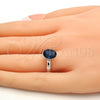 Anillo Multi Piedra 01.239.0004.4 Rodio Laminado, con Swarovski Elements Montana, Pulido, Rodinado (Talla Unica)