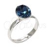 Anillo Multi Piedra 01.239.0004.4 Rodio Laminado, con Swarovski Elements Montana, Pulido, Rodinado (Talla Unica)