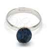 Anillo Multi Piedra 01.239.0004.4 Rodio Laminado, con Swarovski Elements Montana, Pulido, Rodinado (Talla Unica)