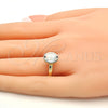 Anillo Multi Piedra 01.239.0004.8 Oro Laminado, con Crystal Swarovski Elements, Pulido, Tono Dorado (One size fits all)