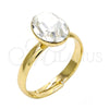 Anillo Multi Piedra 01.239.0004.8 Oro Laminado, con Crystal Swarovski Elements, Pulido, Tono Dorado (One size fits all)