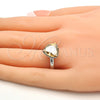 Anillo Multi Piedra 01.239.0005.1 Rodio Laminado, con Swarovski Elements Golden Shadow, Pulido, Rodinado (Talla Unica)