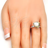 Anillo Multi Piedra 01.239.0005.1 Rodio Laminado, con Swarovski Elements Golden Shadow, Pulido, Rodinado (Talla Unica)