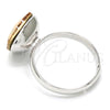 Anillo Multi Piedra 01.239.0005.1 Rodio Laminado, con Swarovski Elements Golden Shadow, Pulido, Rodinado (Talla Unica)