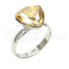 Anillo Multi Piedra 01.239.0005.1 Rodio Laminado, con Swarovski Elements Golden Shadow, Pulido, Rodinado (Talla Unica)