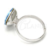 Anillo Multi Piedra 01.239.0005.2 Rodio Laminado, con Swarovski Elements Aquamarine, Pulido, Rodinado (Talla Unica)