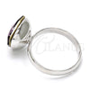 Anillo Multi Piedra 01.239.0005.5 Rodio Laminado, con Swarovski Elements Amethyst, Pulido, Rodinado (Talla Unica)