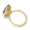 Anillo Multi Piedra 01.239.0005.7 Oro Laminado, con Tanzanite Swarovski Elements, Pulido, Tono Dorado (One size fits all)