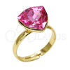 Anillo Multi Piedra 01.239.0005.8 Oro Laminado, con Rose Swarovski Elements, Pulido, Tono Dorado (One size fits all)