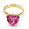 Anillo Multi Piedra 01.239.0005.8 Oro Laminado, con Rose Swarovski Elements, Pulido, Tono Dorado (One size fits all)