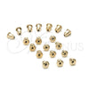 Tuerca 12.63.0021 Oro Laminado, Pulido, Tono Dorado