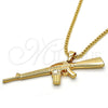 Collares con Dije 04.242.0068.30 Oro Laminado, Pulido, Tono Dorado (03 MM Thickness, 30 Inches Length)