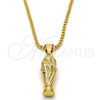 Collares con Dije 04.242.0069.30 Oro Laminado, Pulido, Tono Dorado (03 MM Thickness, 30 Inches Length)