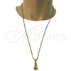Collares con Dije 04.242.0074.30 Oro Laminado, Pulido, Tono Dorado (03 MM Thickness, 30 Inches Length)