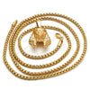 Collares con Dije 04.242.0082.30 Oro Laminado, Pulido, Tono Dorado (03 MM Thickness, 30 Inches Length)