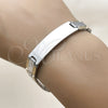 Pulsera Solida 03.114.0247.08 Acero Inoxidable, Pulido, Dos Tonos (12 MM Thickness, 8 Inches Length)