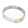 Pulsera Solida 03.114.0247.08 Acero Inoxidable, Pulido, Dos Tonos (12 MM Thickness, 8 Inches Length)