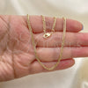Gargantilla Basica 04.213.0073.22 Oro Laminado, Pulido, Tono Dorado (02 MM Thickness, 22 Inches Length)