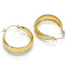 Argolla Mediana 02.106.0001.30 Oro Laminado, Pulido, Tono Dorado