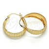 Argolla Mediana 02.106.0003.30 Oro Laminado, Diseño de Llave Griega, Pulido, Tono Dorado