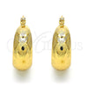 Argolla Pequeña 02.106.0004.20 Oro Laminado, Pulido, Tono Dorado