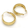 Argolla Mediana 02.106.0006.30 Oro Laminado, Mate, Tono Dorado