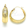 Argolla Mediana 02.106.0006.30 Oro Laminado, Mate, Tono Dorado