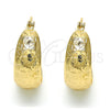 Argolla Pequeña 02.106.0008.20 Oro Laminado, Pulido, Tono Dorado