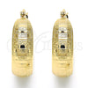 Argolla Mediana 02.106.0015.30 Oro Laminado, Mate, Tono Dorado