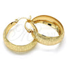 Argolla Mediana 02.106.0015.30 Oro Laminado, Mate, Tono Dorado