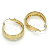 Argolla Mediana 02.106.0015.30 Oro Laminado, Mate, Tono Dorado