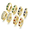 Argolla Huggie 02.99.0029.3.20 Oro Laminado, con Blanca Zirconia Cubica, Pulido, Tono Dorado