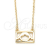 Collares con Dije 04.09.0159.18 Oro Laminado, Diseño de Niñita Pequeña, Pulido, Tono Dorado (02 MM Thickness, 18 Inches Length)