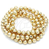 Bead 5.234.026.10.100 Oro Laminado, Diseño de Bola, Diamantado, Tono Dorado