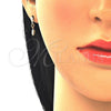 Arete Dormilona 02.09.0164 Oro Laminado, Diseño de Estrella, Pulido, Tono Dorado